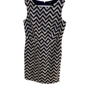 The Limited Navy and Cream Sheath Dress Size 12